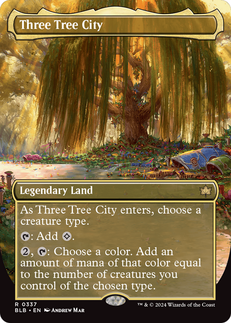 Three Tree City (Borderless) (0337) [Bloomburrow] | Black Swamp Games