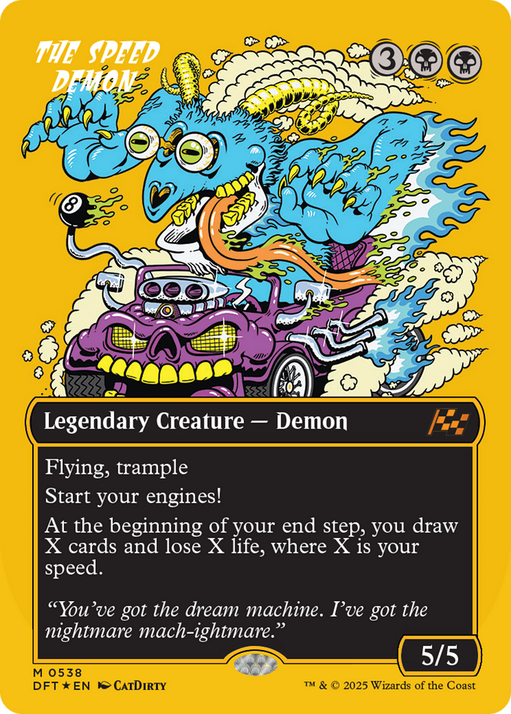 The Speed Demon (Borderless) (First-Place Foil) [Aetherdrift] | Black Swamp Games