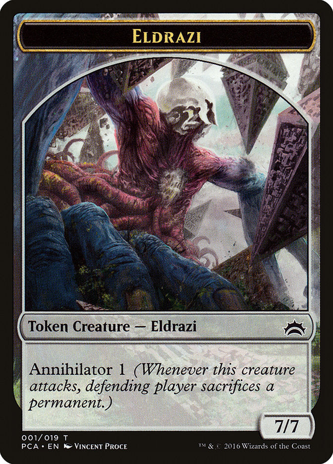 Eldrazi Spawn (003) // Eldrazi Double-Sided Token [Planechase Anthology Tokens] | Black Swamp Games