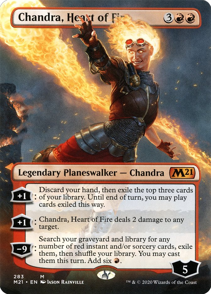 Chandra, Heart of Fire (Borderless) [Core Set 2021] | Black Swamp Games