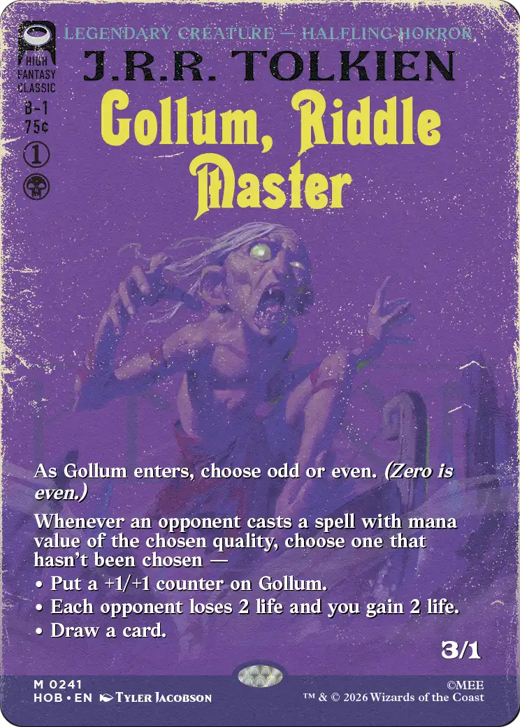 Gollum, Riddle Master (Borderless) [The Hobbit] | Black Swamp Games