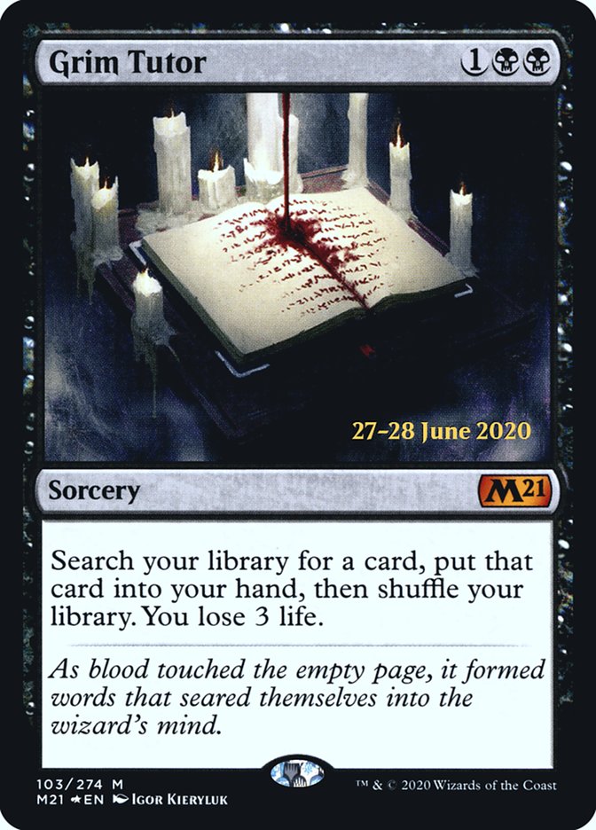 Grim Tutor [Core Set 2021 Prerelease Promos] | Black Swamp Games