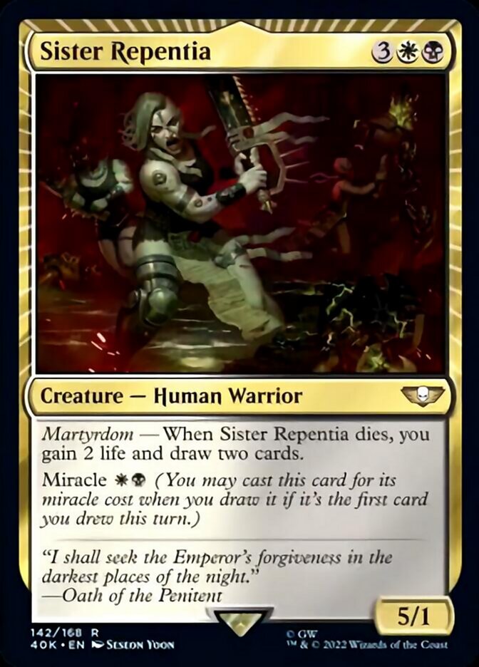 Sister Repentia (Surge Foil) [Warhammer 40,000] | Black Swamp Games
