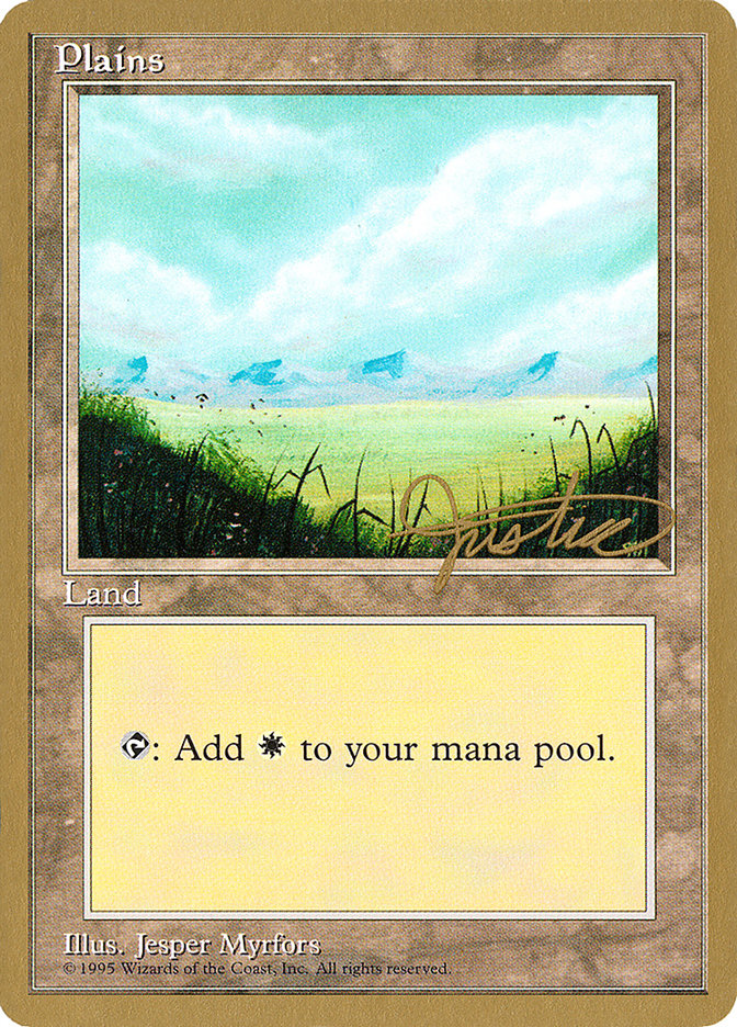 Plains (mj366) (Mark Justice) [Pro Tour Collector Set] | Black Swamp Games