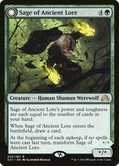 Sage of Ancient Lore // Werewolf of Ancient Hunger [Shadows over Innistrad] | Black Swamp Games