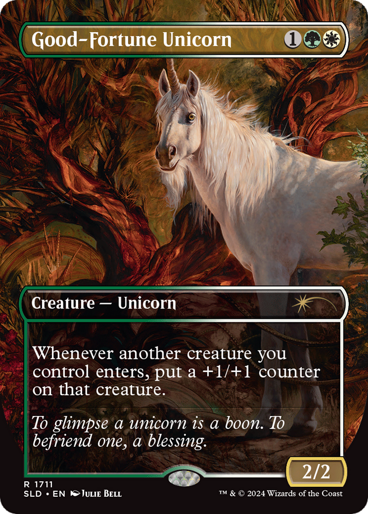 Good-Fortune Unicorn (Rainbow Foil) [Secret Lair Drop Series] | Black Swamp Games