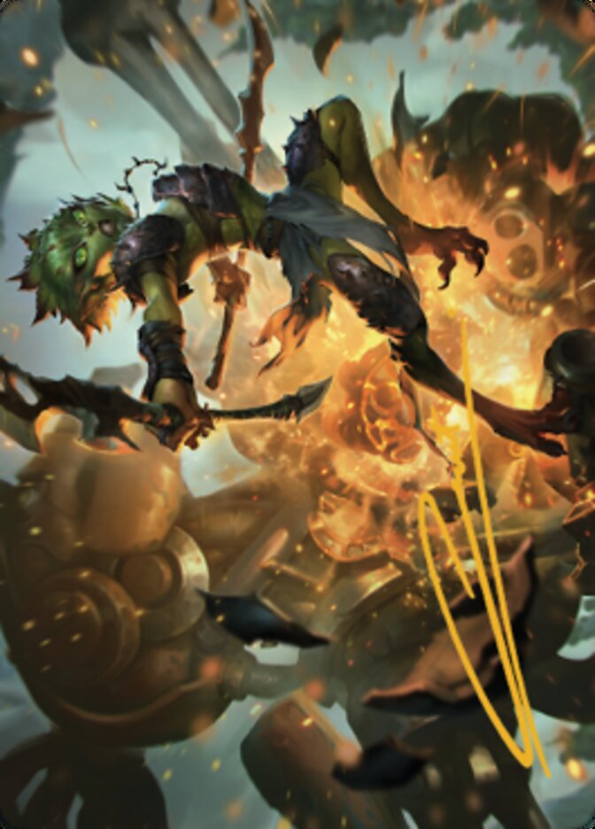 Argothian Sprite Art Card (Gold-Stamped Signature) [The Brothers' War Art Series] | Black Swamp Games