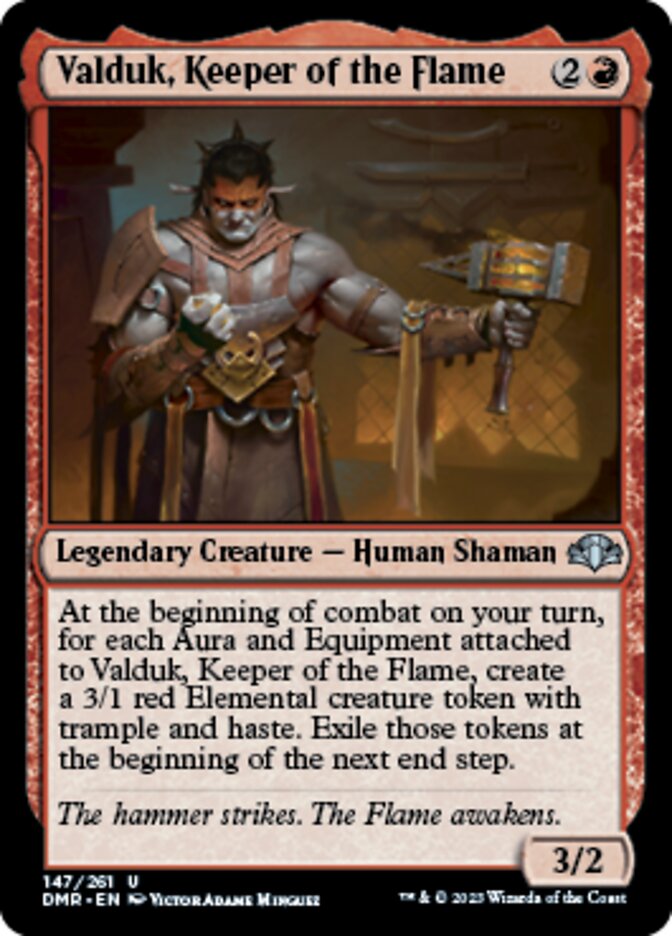 Valduk, Keeper of the Flame [Dominaria Remastered] | Black Swamp Games