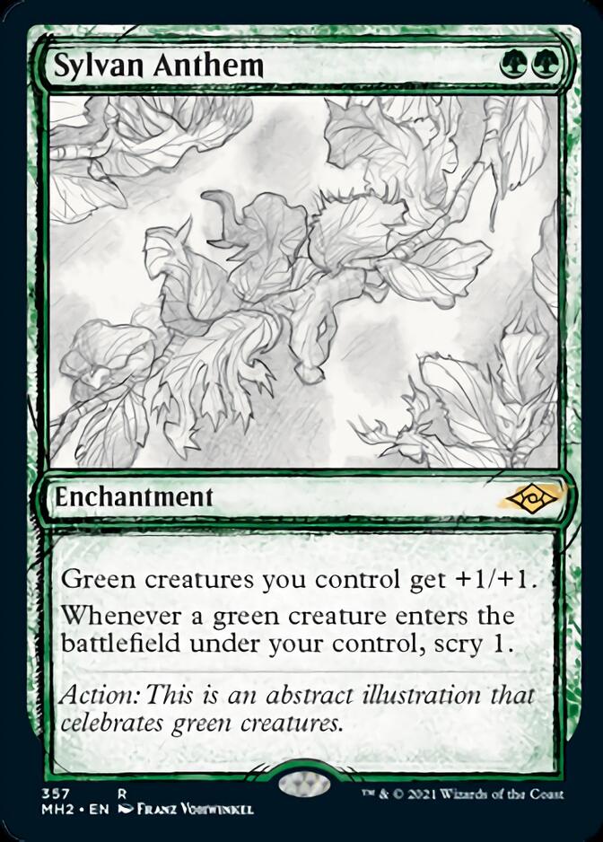 Sylvan Anthem (Sketch) [Modern Horizons 2] | Black Swamp Games