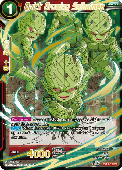 Quick Growing Saibaimen (EX19-02) [Special Anniversary Set 2021] | Black Swamp Games