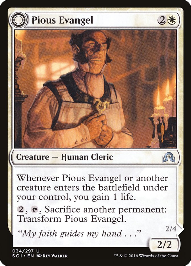 Pious Evangel // Wayward Disciple [Shadows over Innistrad] | Black Swamp Games
