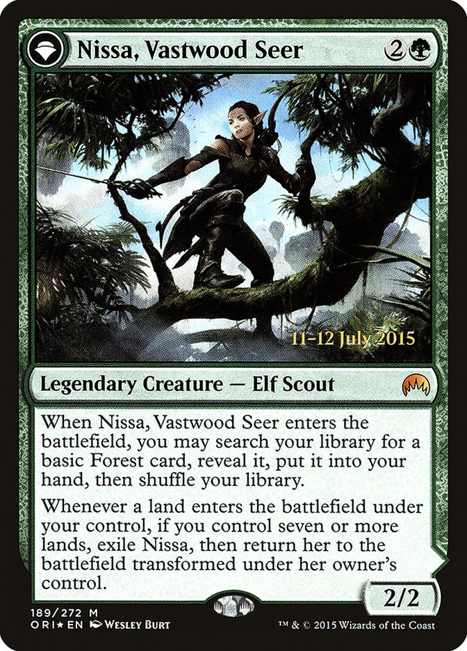 Nissa, Vastwood Seer // Nissa, Sage Animist [Magic Origins Prerelease Promos] | Black Swamp Games