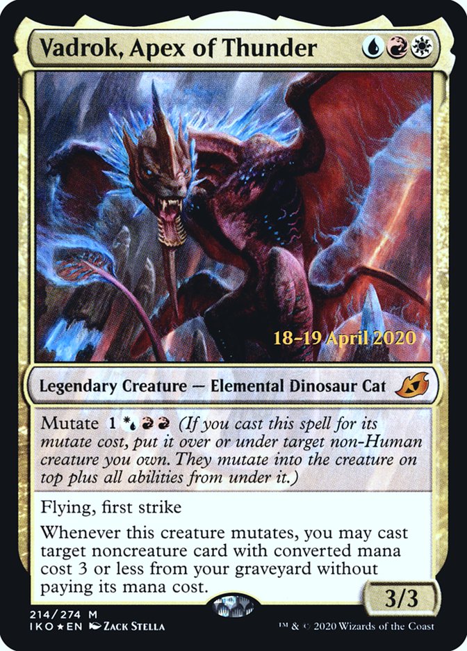 Vadrok, Apex of Thunder [Ikoria: Lair of Behemoths Prerelease Promos] | Black Swamp Games