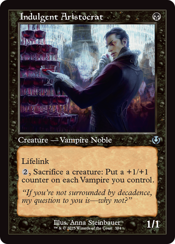 Indulgent Aristocrat (Retro Frame) [Innistrad Remastered] | Black Swamp Games