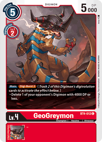 GeoGreymon [BT4-012] [Great Legend] | Black Swamp Games