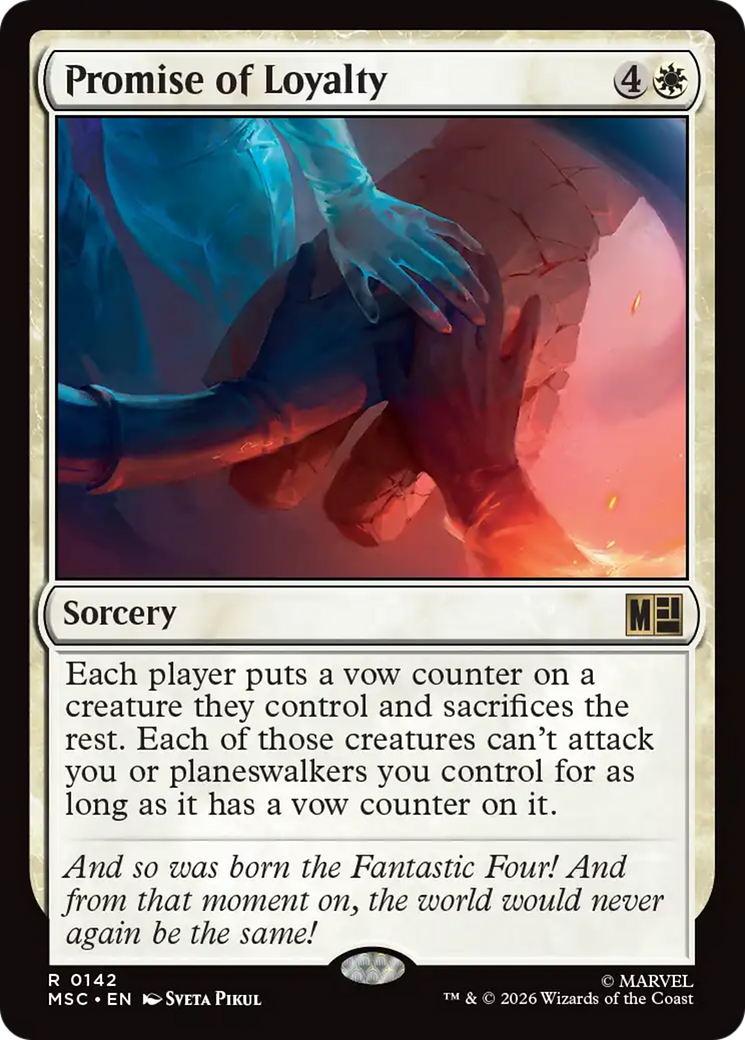 Promise of Loyalty (Surge Foil) [Marvel Super Heroes Commander] | Black Swamp Games