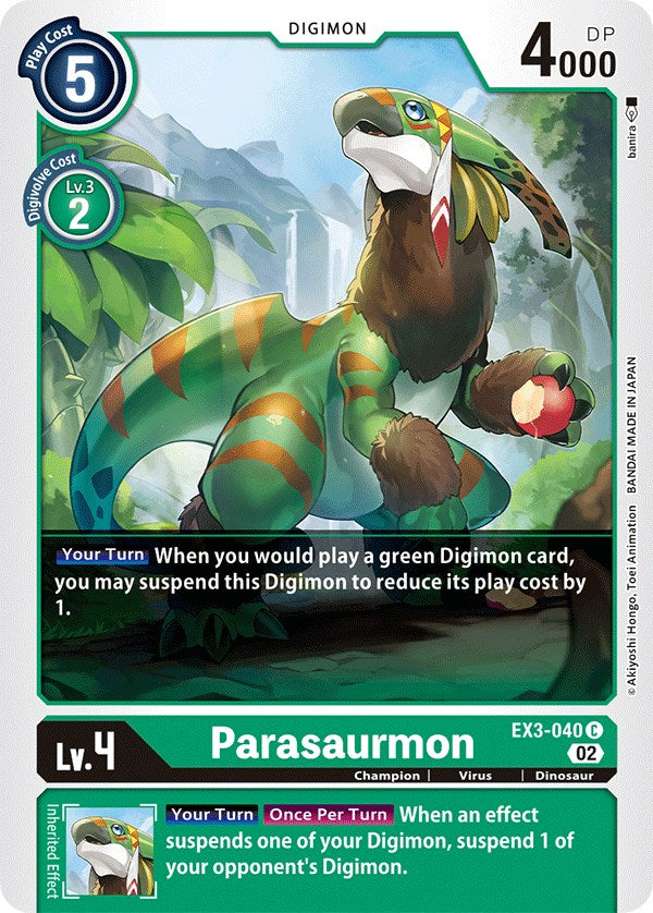 Parasaurmon [EX3-040] [Draconic Roar] | Black Swamp Games