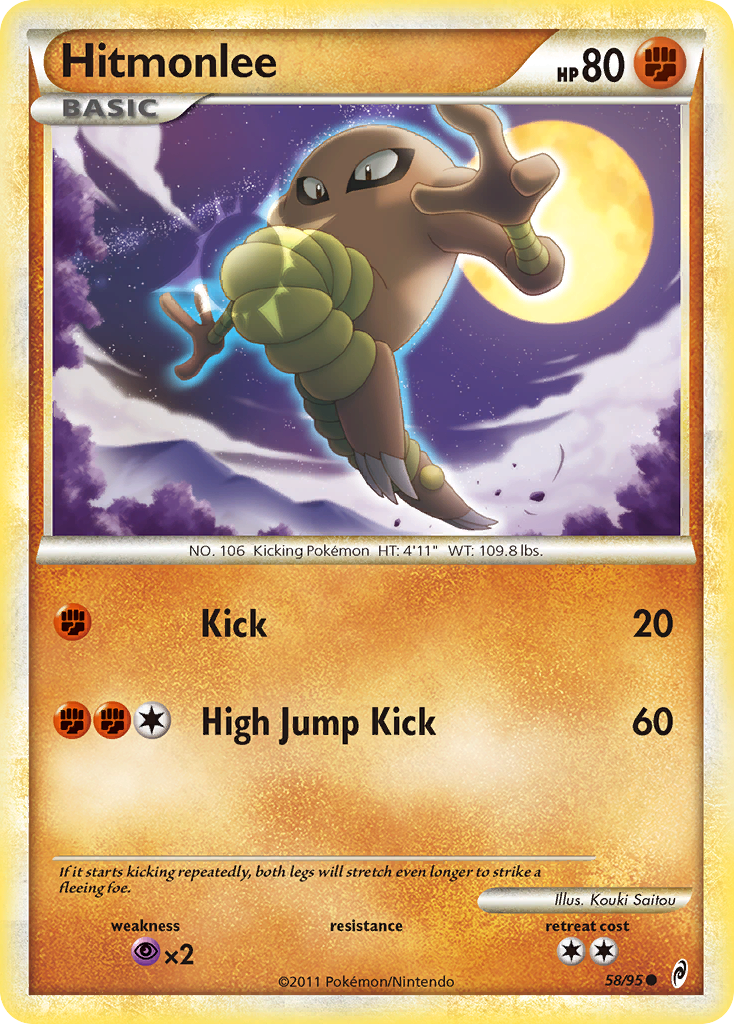 Hitmonlee (58/95) [HeartGold & SoulSilver: Call of Legends] | Black Swamp Games