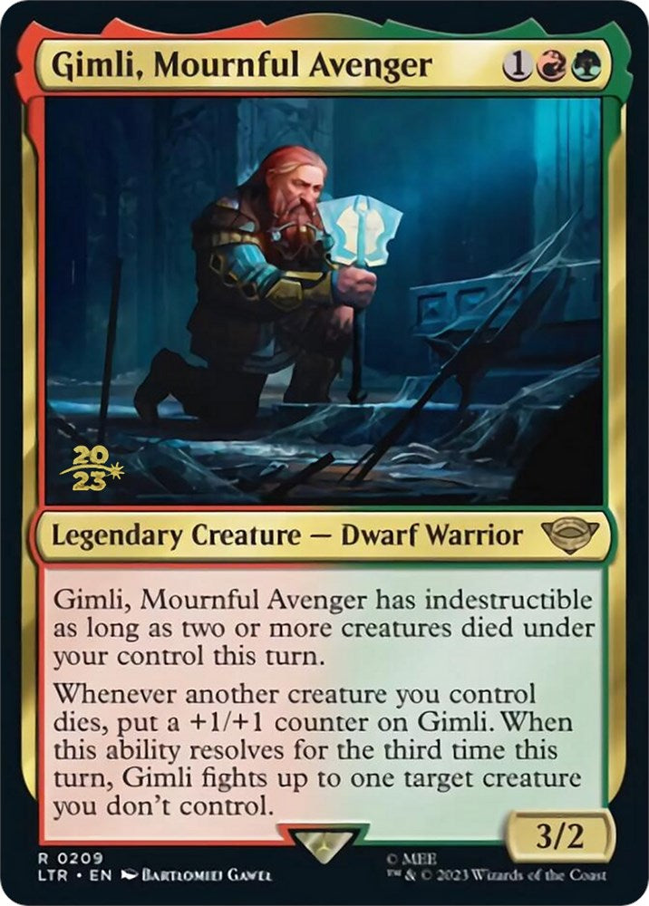 Gimli, Mournful Avenger [The Lord of the Rings: Tales of Middle-Earth Prerelease Promos] | Black Swamp Games