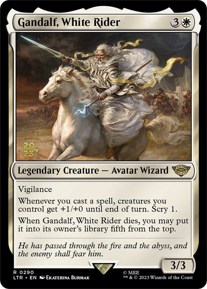 Gandalf, White Rider [The Lord of the Rings: Tales of Middle-Earth Prerelease Promos] | Black Swamp Games