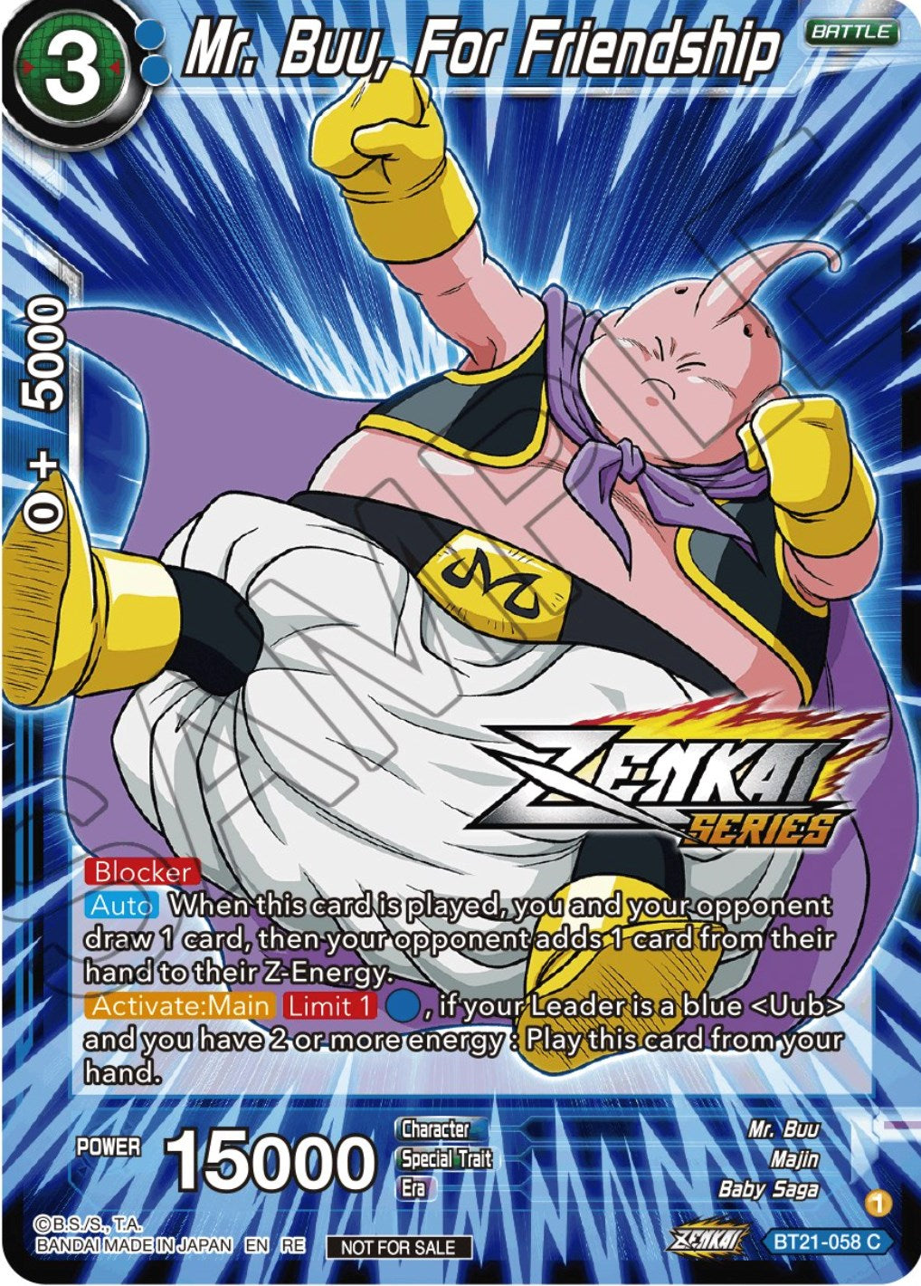 Mr. Buu, For Friendship (Event Pack 12) (BT21-058) [Tournament Promotion Cards] | Black Swamp Games