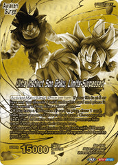 Son Goku // Ultra Instinct Son Goku, Limits Surpassed (Championship 2023 Golden Card Vol.2, Version 1) (BT9-100) [Tournament Promotion Cards] | Black Swamp Games