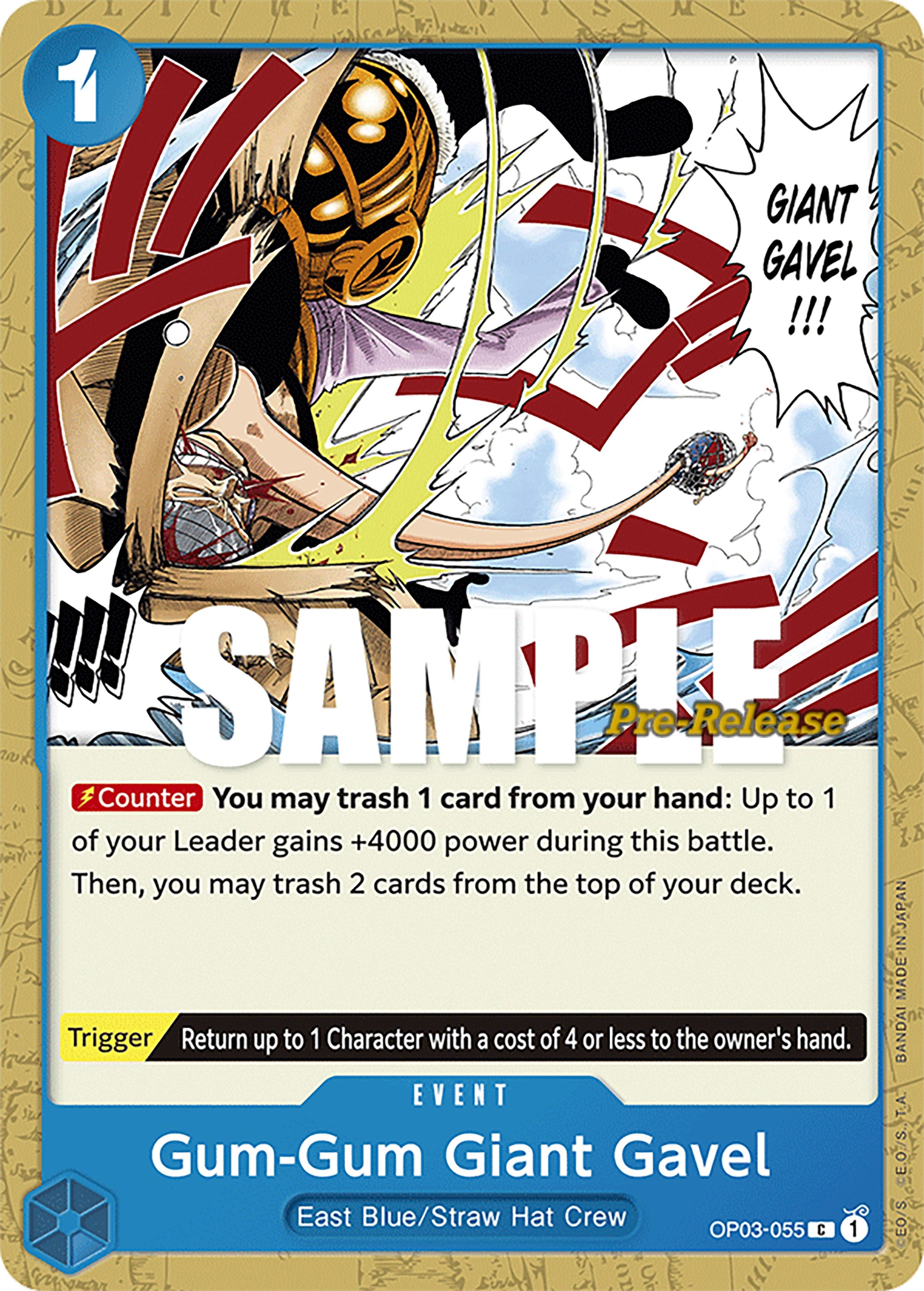 Gum-Gum Giant Gavel [Pillars of Strength Pre-Release Cards] | Black Swamp Games