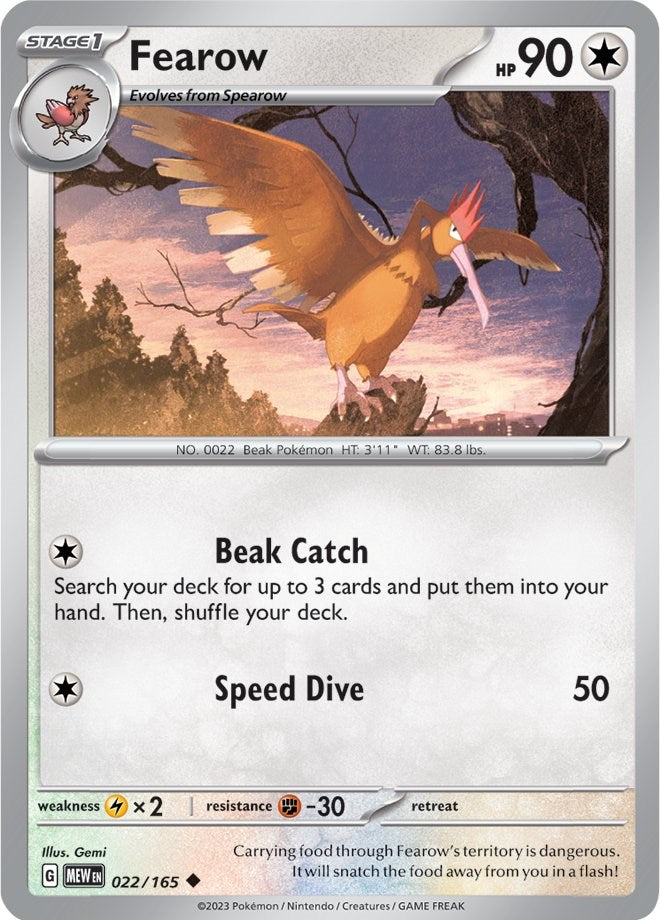 Fearow (022/165) [Scarlet & Violet: 151] | Black Swamp Games