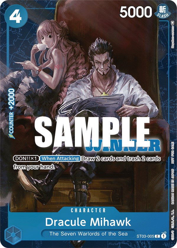 Dracule Mihawk (Tournament Pack Vol. 4) [Winner] [One Piece Promotion Cards] | Black Swamp Games