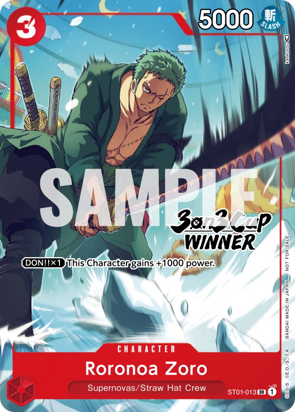 Roronoa Zoro (3-on-3 Cup) [Winner] [One Piece Promotion Cards] | Black Swamp Games
