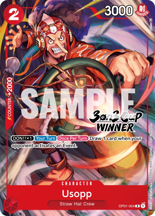 Usopp (3-on-3 Cup) [Winner] [One Piece Promotion Cards] | Black Swamp Games
