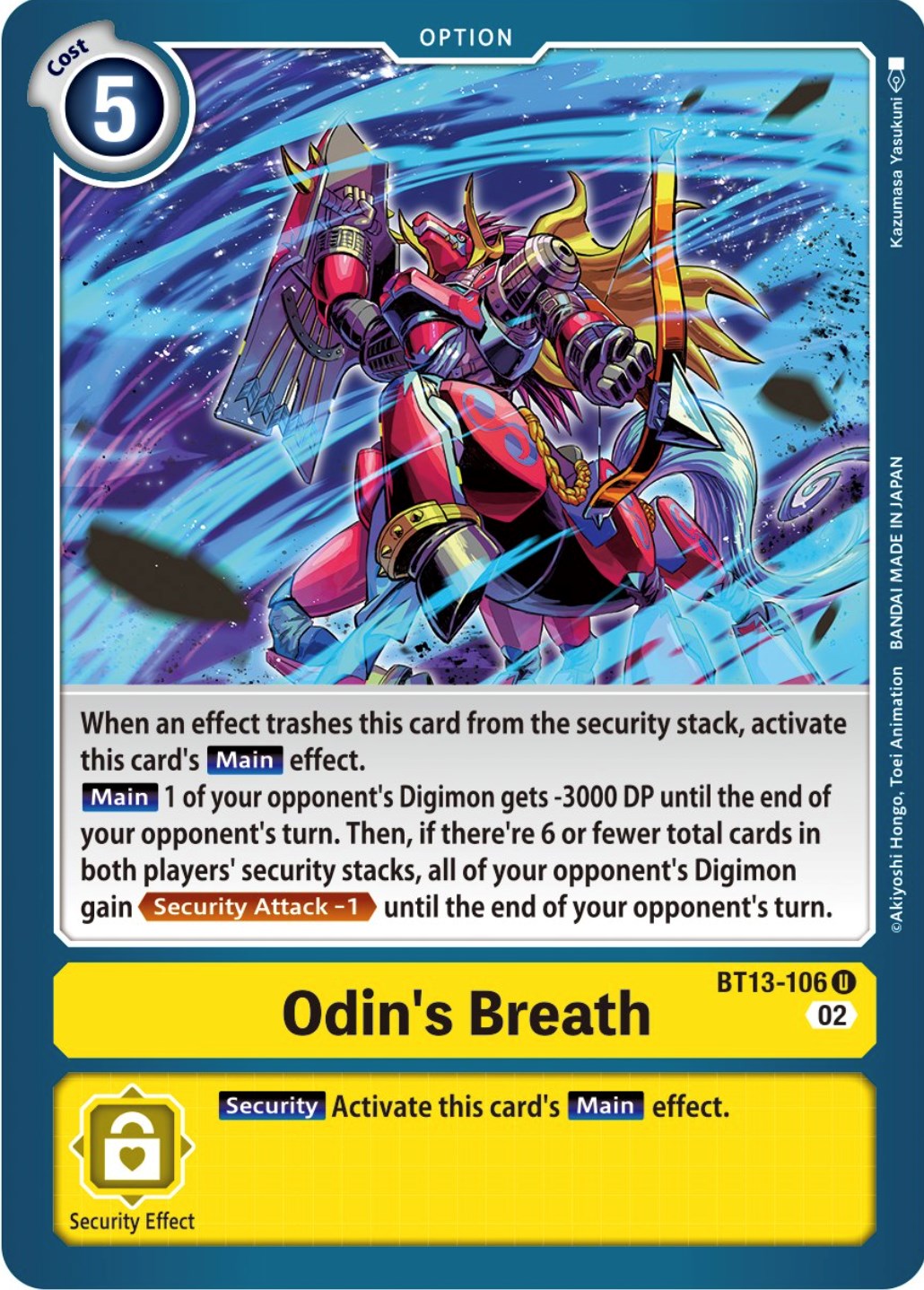 Odin's Breath [BT13-106] [Versus Royal Knights Booster] | Black Swamp Games