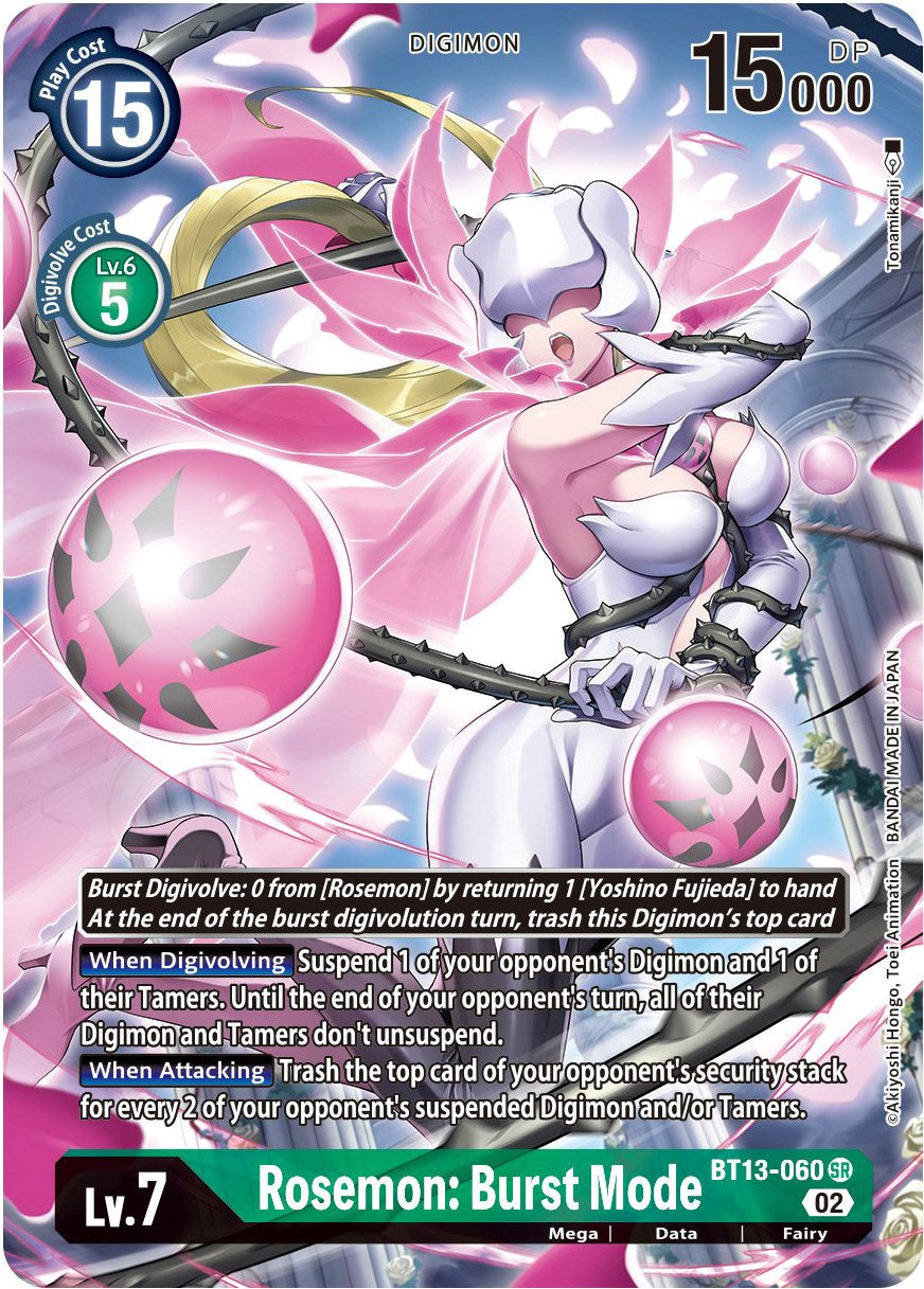 Rosemon: Burst Mode [BT13-060] (Alternate Art) [Versus Royal Knights Booster] | Black Swamp Games