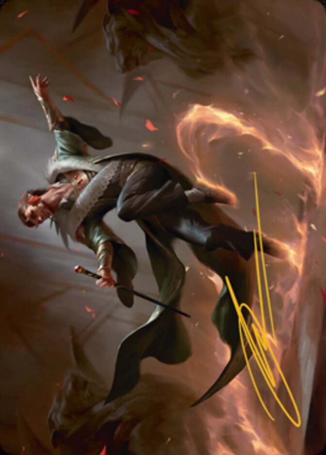 Fleetfoot Dancer Art Card (Gold-Stamped Signature) [Streets of New Capenna Art Series] | Black Swamp Games