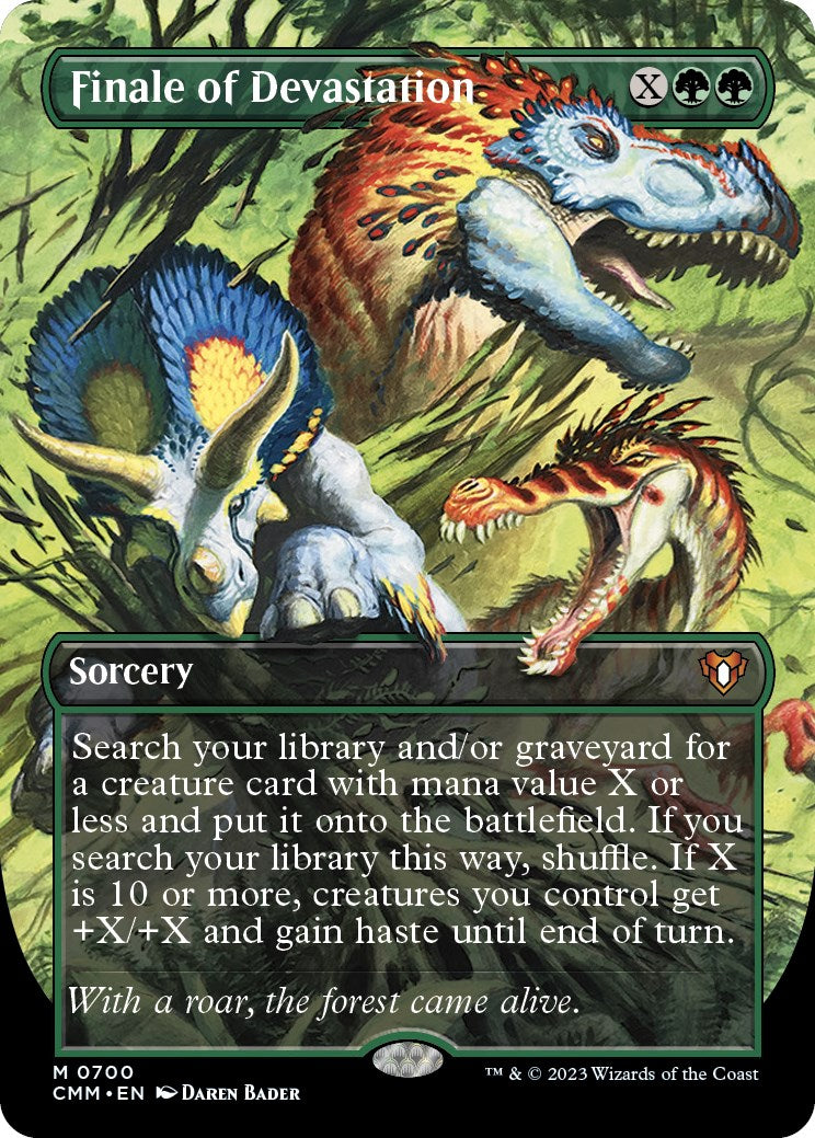 Finale of Devastation (Borderless Alternate Art) [Commander Masters] | Black Swamp Games