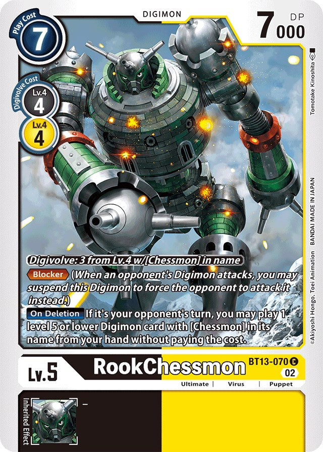 RookChessmon [BT13-070] [Versus Royal Knights Booster] | Black Swamp Games