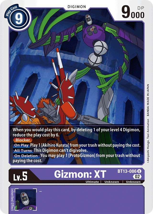 Gizmon: XT [BT13-086] [Versus Royal Knights Booster] | Black Swamp Games