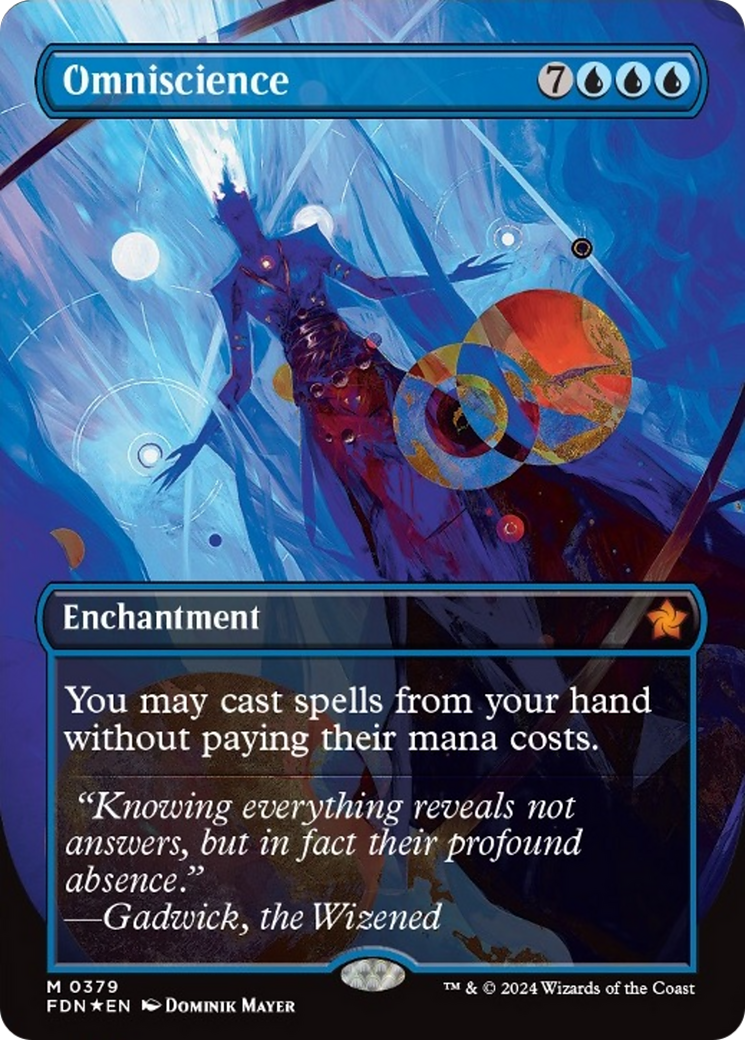 Omniscience (Borderless Mana Foil) [Foundations] | Black Swamp Games