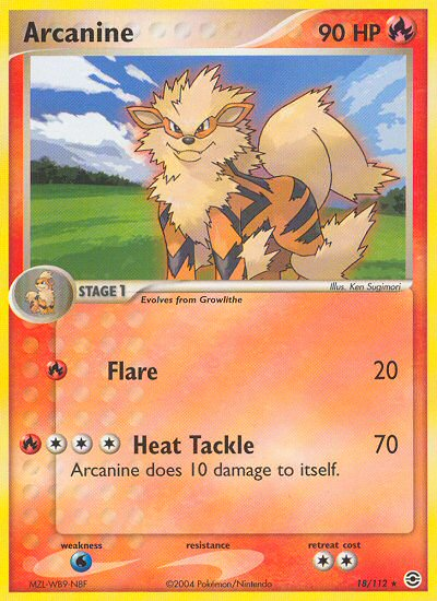 Arcanine (18/112) [EX: FireRed & LeafGreen] | Black Swamp Games