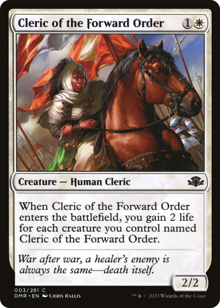 Cleric of the Forward Order [Dominaria Remastered] | Black Swamp Games