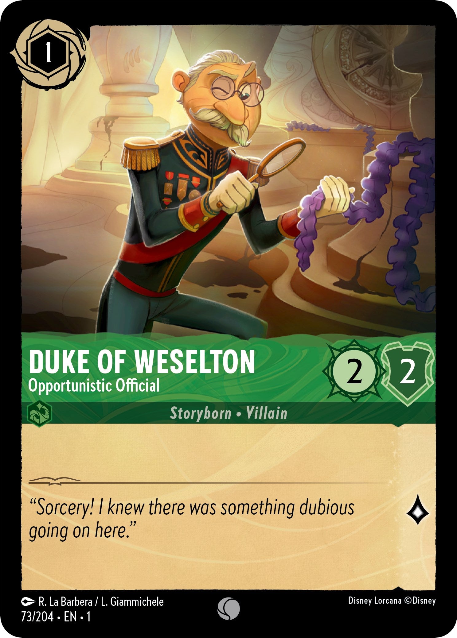 Duke of Weselton - Opportunistic Official (73/204) [The First Chapter] | Black Swamp Games