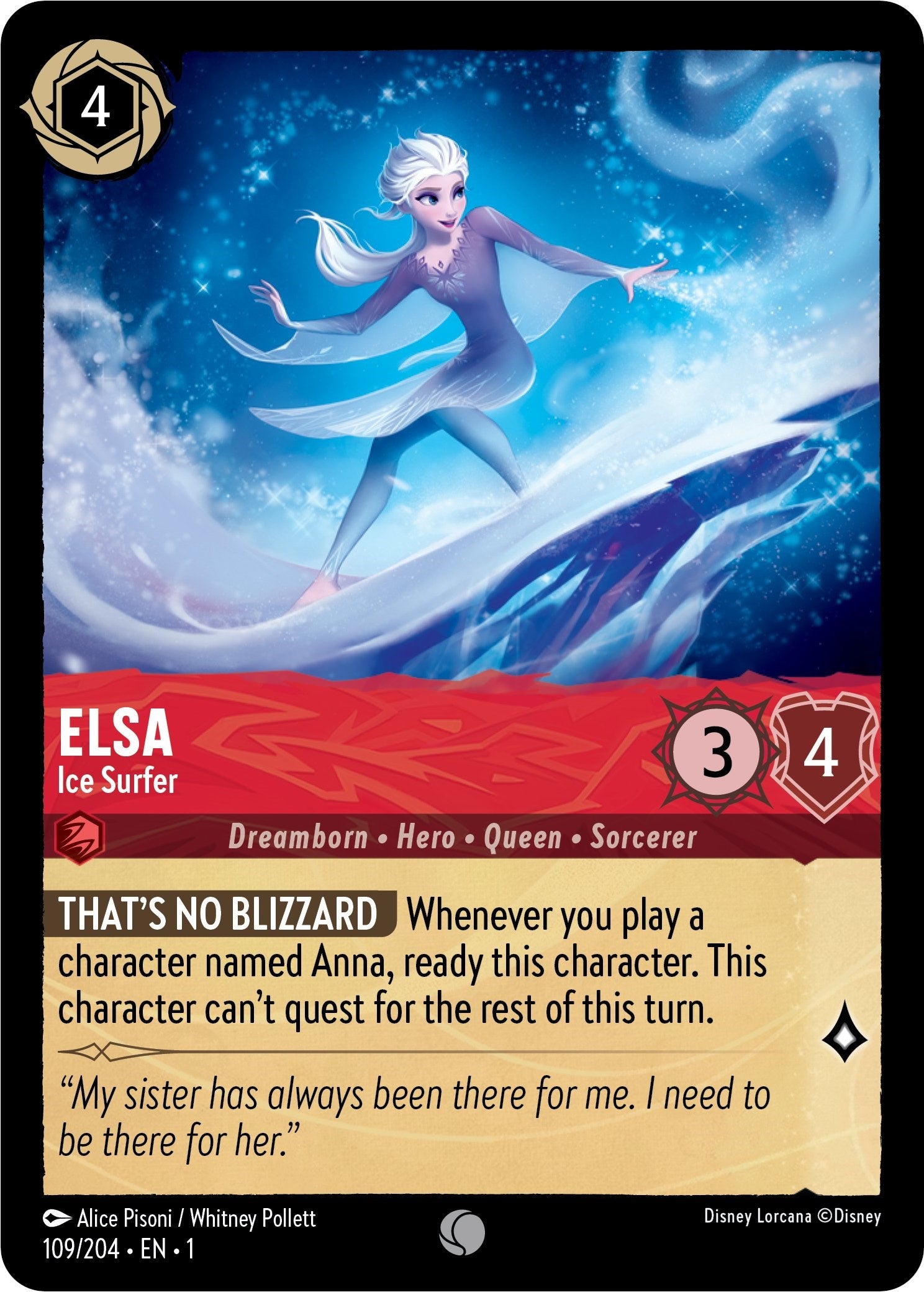 Elsa - Ice Surfer (109/204) [The First Chapter] | Black Swamp Games