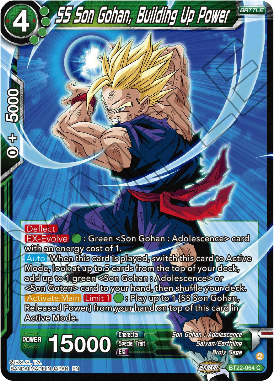 SS Son Gohan, Building Up Power (BT22-064) [Critical Blow] | Black Swamp Games