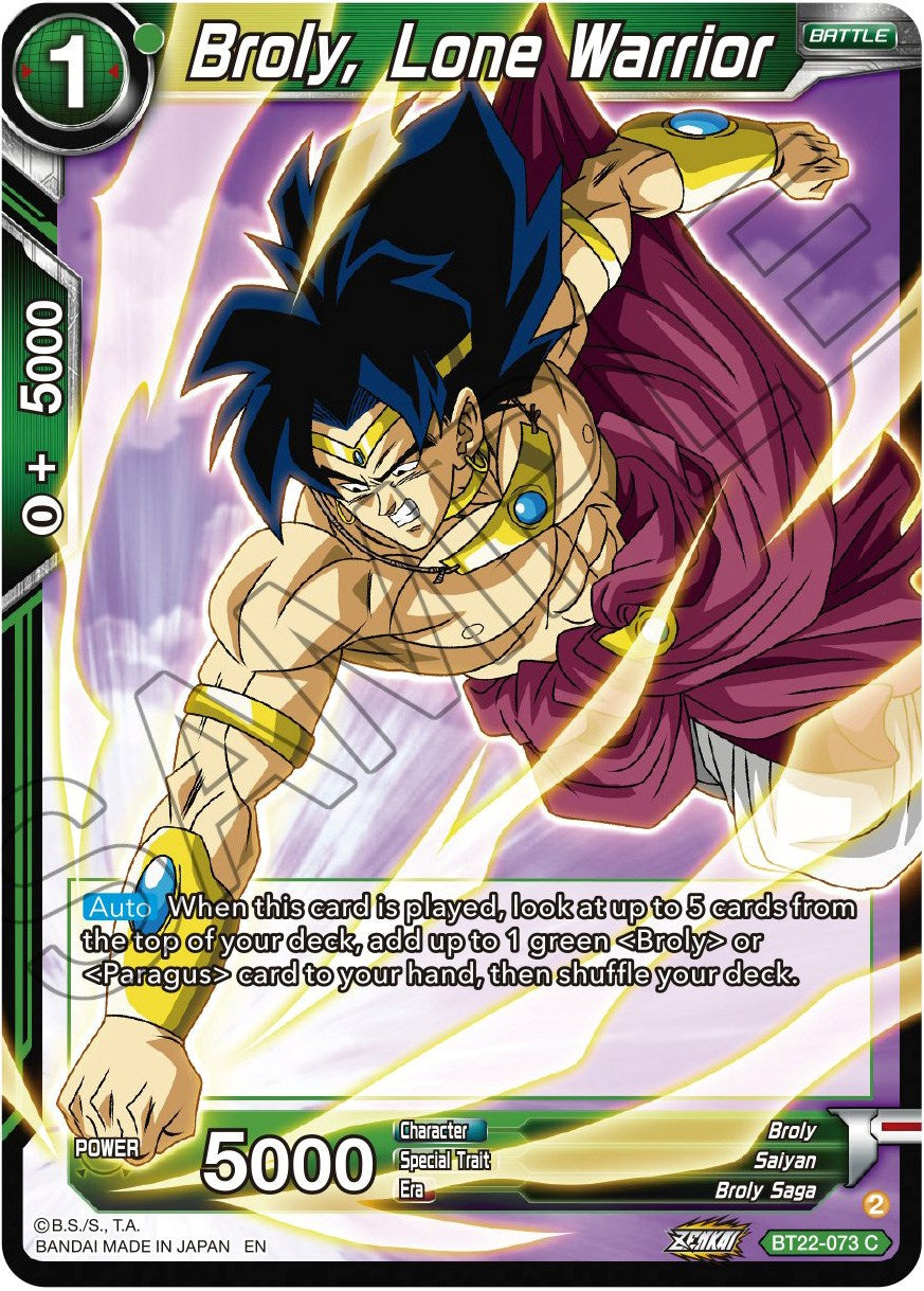 Broly, Lone Warrior (BT22-073) [Critical Blow] | Black Swamp Games