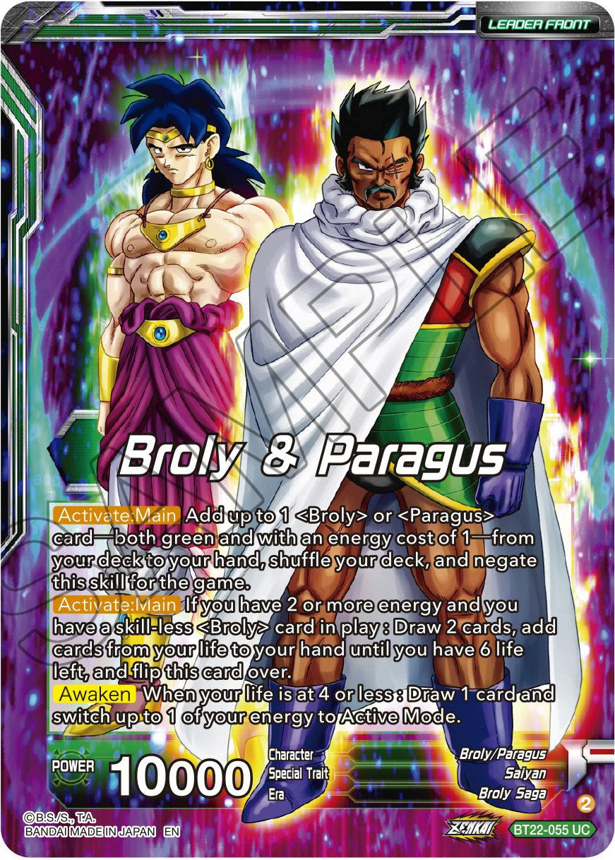 Broly & Paragus // SS Broly, Devil of Destruction (BT22-055) [Critical Blow] | Black Swamp Games