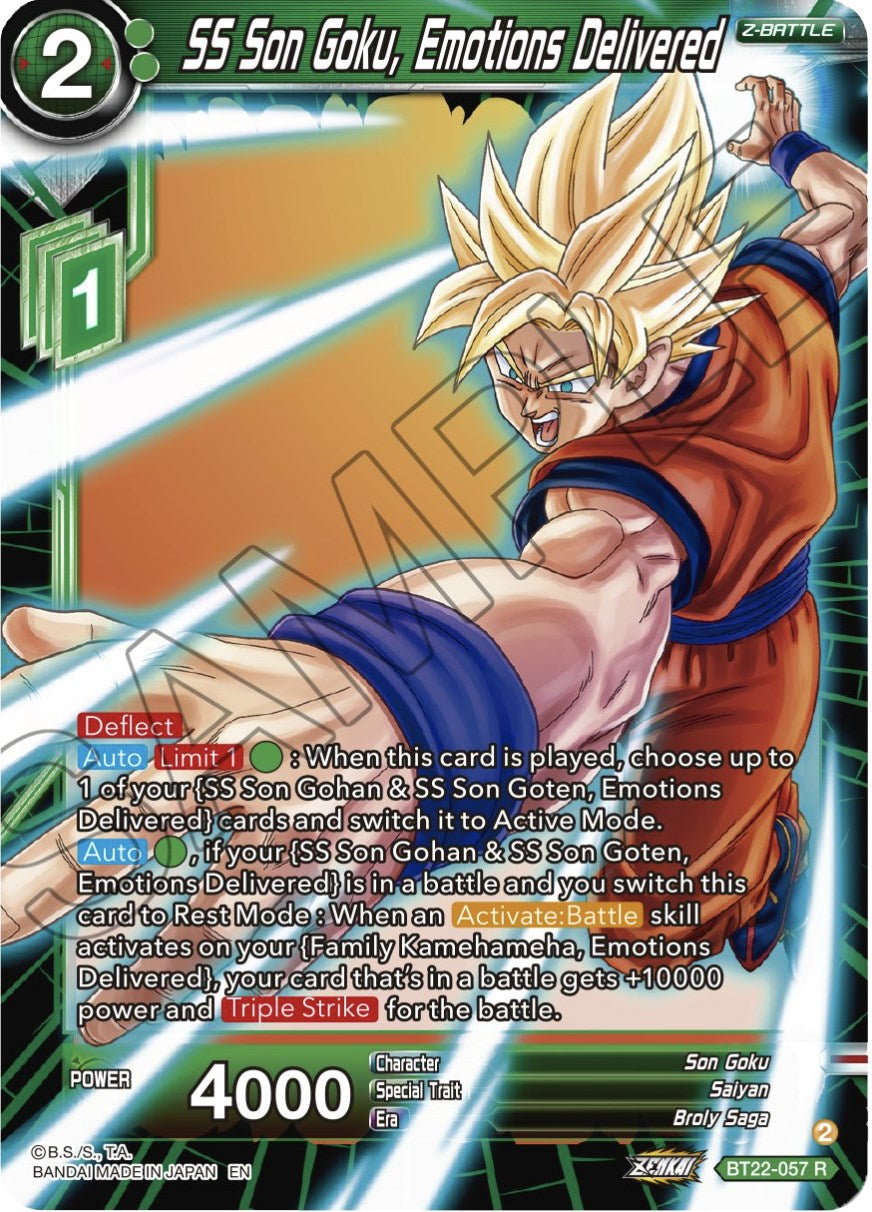 SS Son Goku, Emotions Delivered (BT22-057) [Critical Blow] | Black Swamp Games