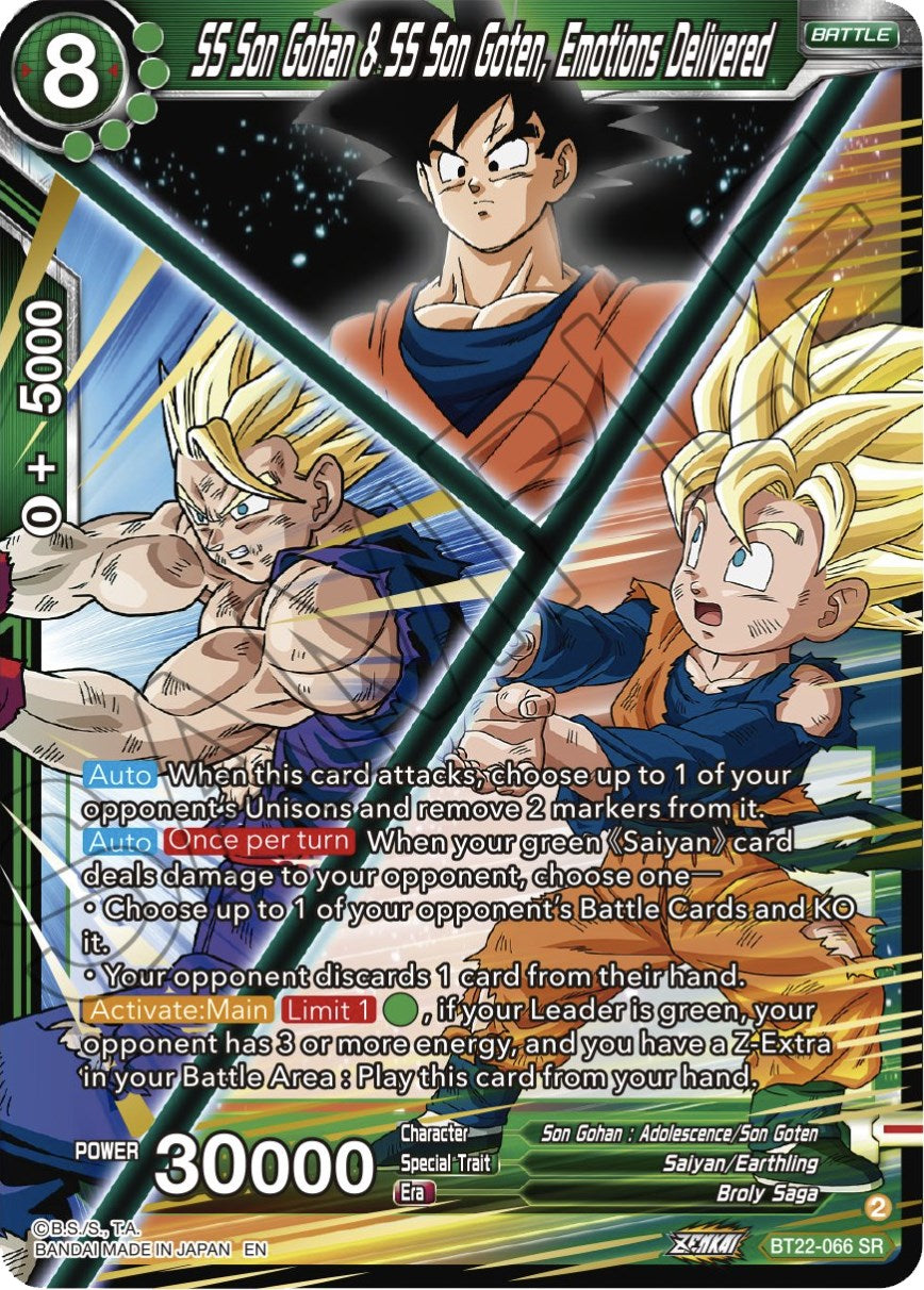 SS Son Gohan & SS Son Goten, Emotions Delivered (BT22-066) [Critical Blow] | Black Swamp Games