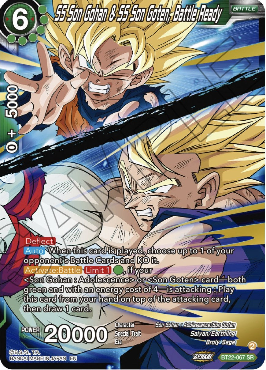 SS Son Gohan & SS Son Goten, Battle Ready (BT22-067) [Critical Blow] | Black Swamp Games