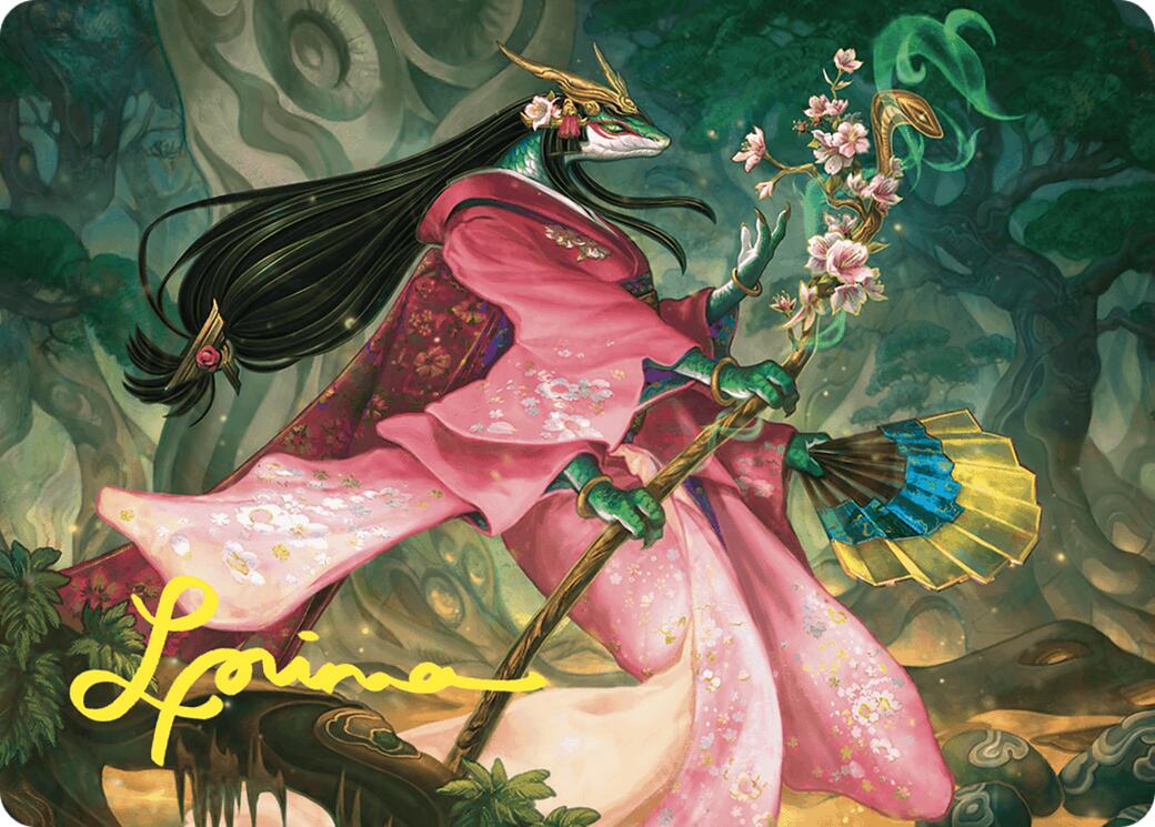 Sakiko, Mother of Summer Art Card (Gold-Stamped Signature) [Commander Masters Art Series] | Black Swamp Games