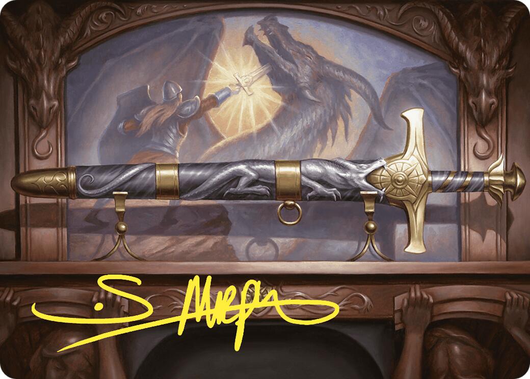 Ancestral Blade Art Card (Gold-Stamped Signature) [Commander Masters Art Series] | Black Swamp Games